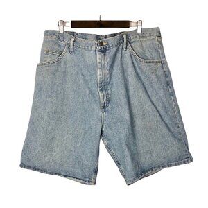 Vintage VTG Wrangler Light Wash Relaxed Fit Denim Dad Shorts 42